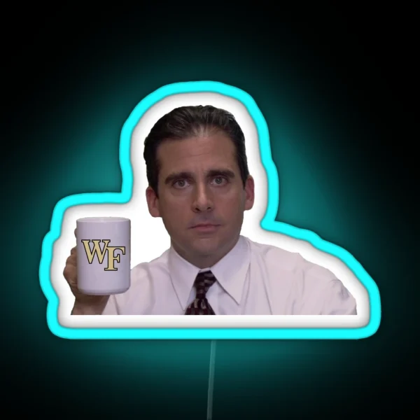 Michael Scott Wake Forest University RGB Neon Sign