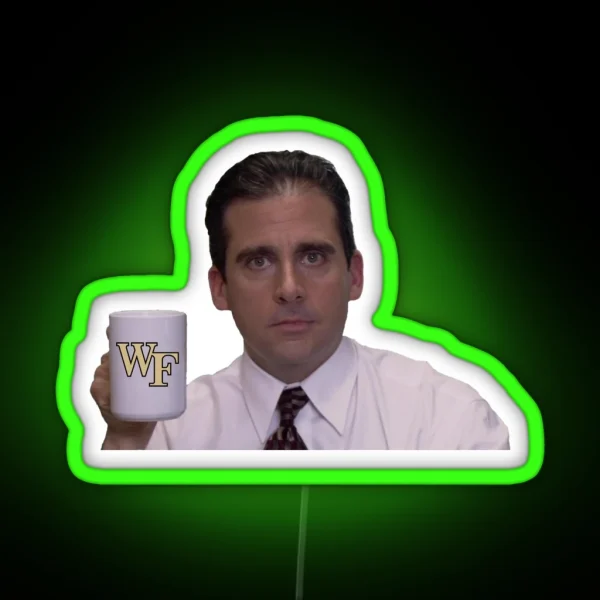 Michael Scott Wake Forest University RGB Neon Sign