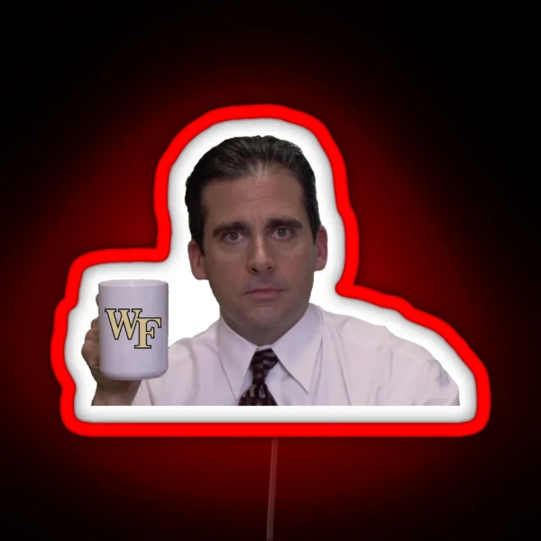 Michael Scott Wake Forest University RGB Neon Sign