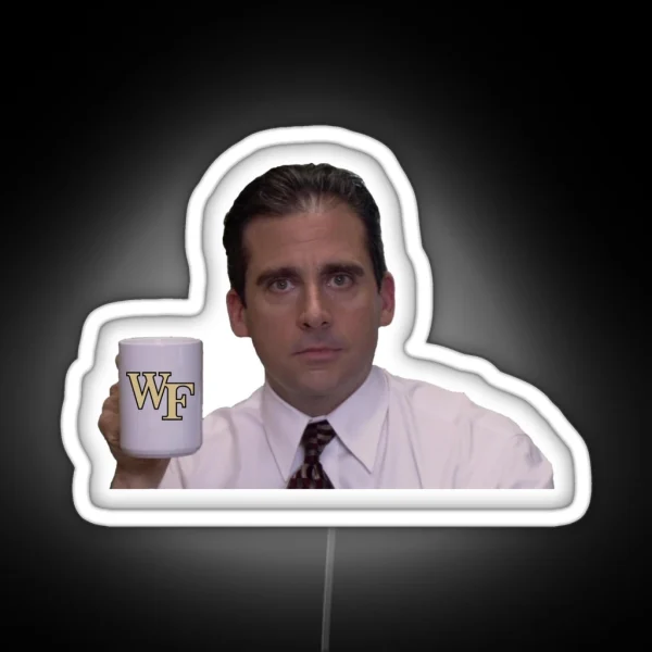 Michael Scott Wake Forest University RGB Neon Sign
