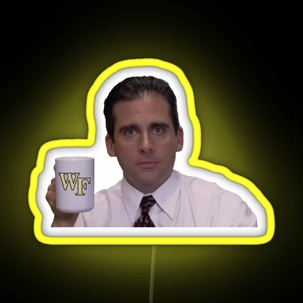 Michael Scott Wake Forest University RGB Neon Sign