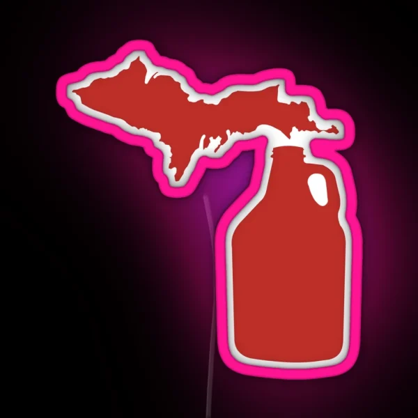 Michigan Beer Growler RGB Neon Sign