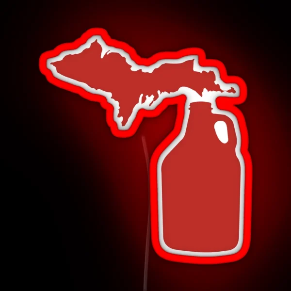 Michigan Beer Growler RGB Neon Sign
