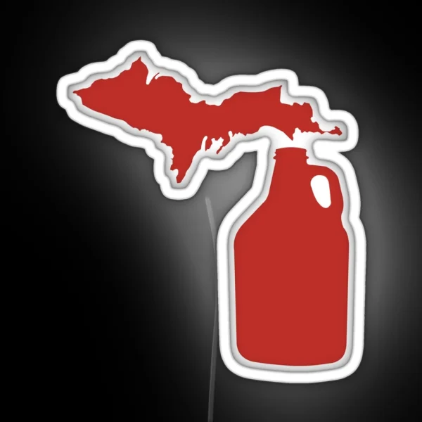 Michigan Beer Growler RGB Neon Sign
