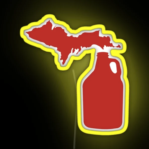 Michigan Beer Growler RGB Neon Sign