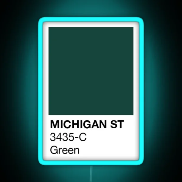 Michigan Pantone Swatch RGB Neon Sign