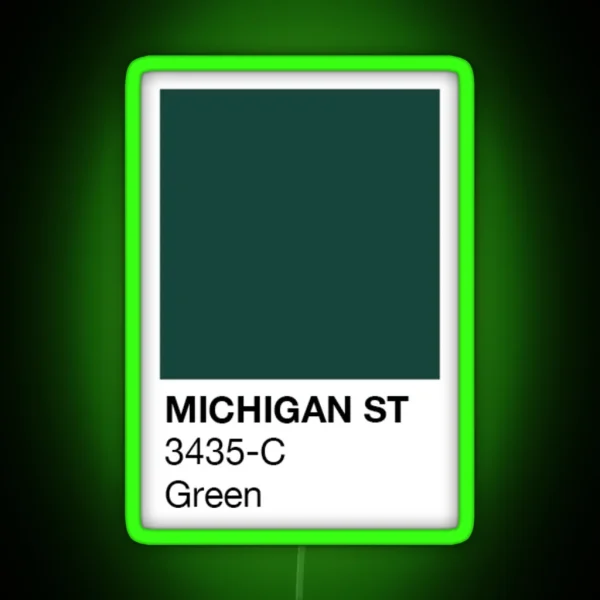 Michigan Pantone Swatch RGB Neon Sign