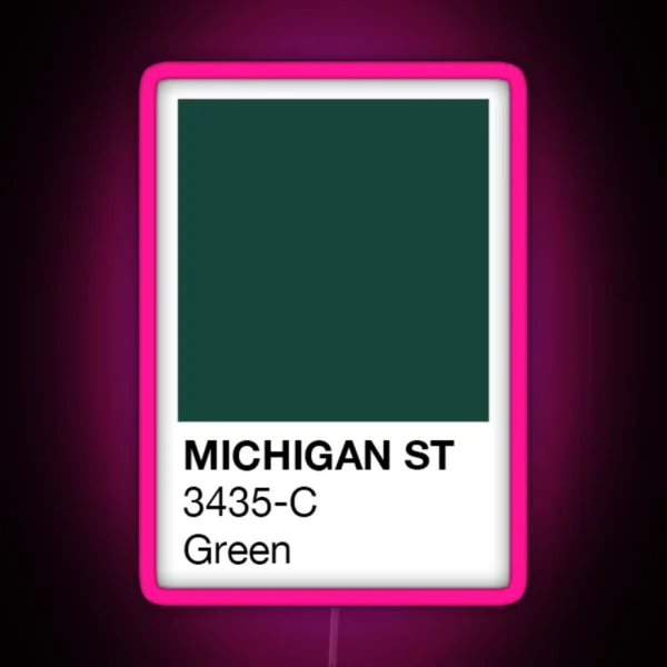 Michigan Pantone Swatch RGB Neon Sign