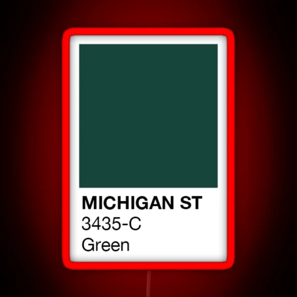 Michigan Pantone Swatch RGB Neon Sign