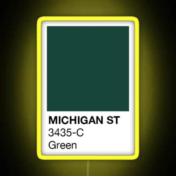 Michigan Pantone Swatch RGB Neon Sign