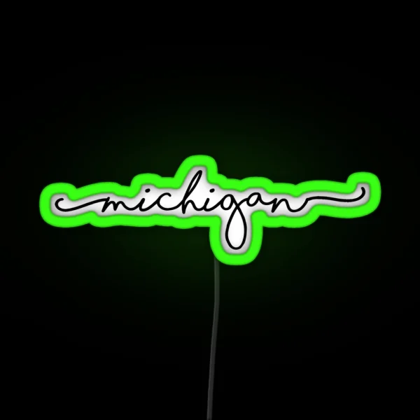 Michigan RGB Neon Sign