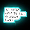 michigan sucks led rgb neon sign blue