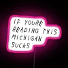 michigan sucks rgb neon pink led sign