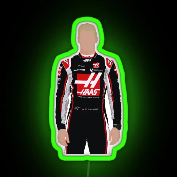 Mick Schumacher Haas Race Suit RGB Neon Sign