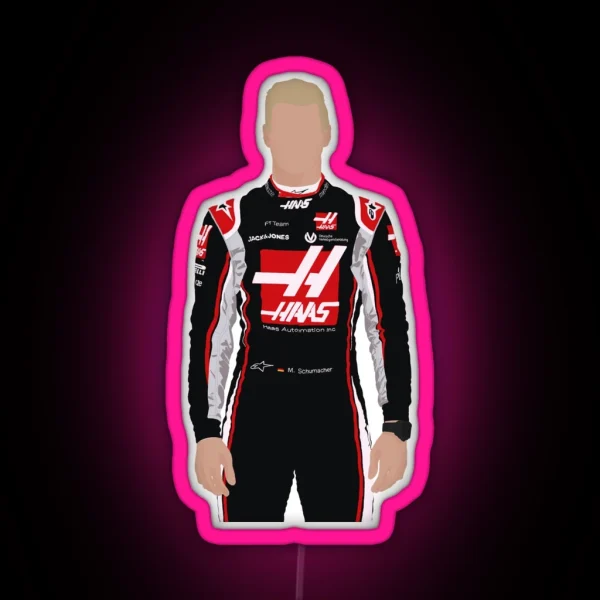 Mick Schumacher Haas Race Suit RGB Neon Sign