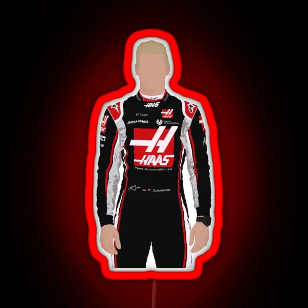 Mick Schumacher Haas Race Suit RGB Neon Sign