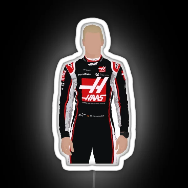 Mick Schumacher Haas Race Suit RGB Neon Sign