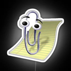 Microsoft Clippy Office Assistant RGB Neon Sign