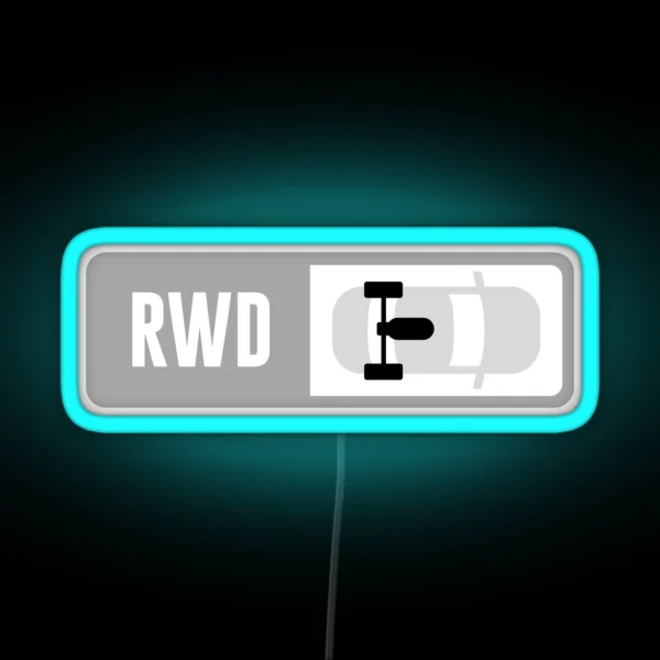 Mid Engine RWD Forza Drive Train RGB Neon Sign