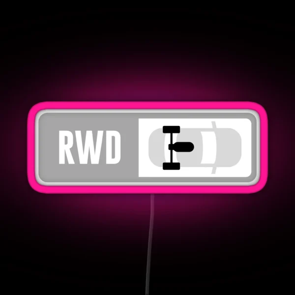 Mid Engine RWD Forza Drive Train RGB Neon Sign
