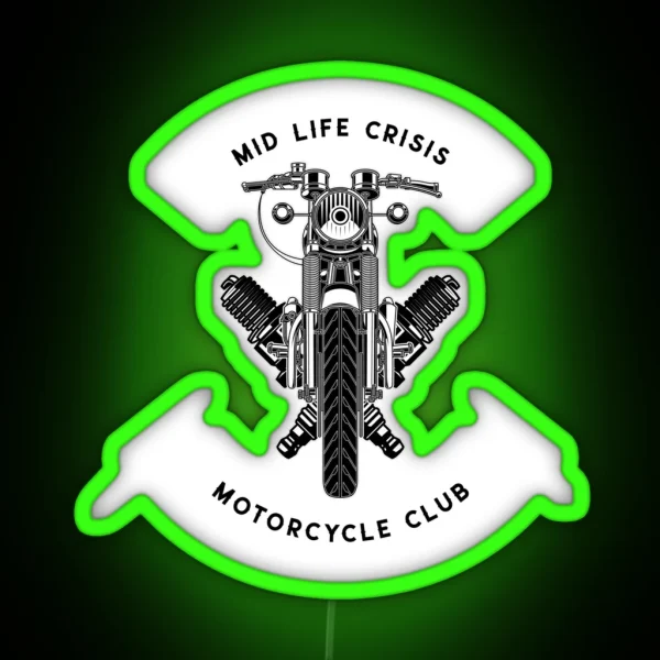 Mid Life Crisis Motorcycle Club RGB Neon Sign