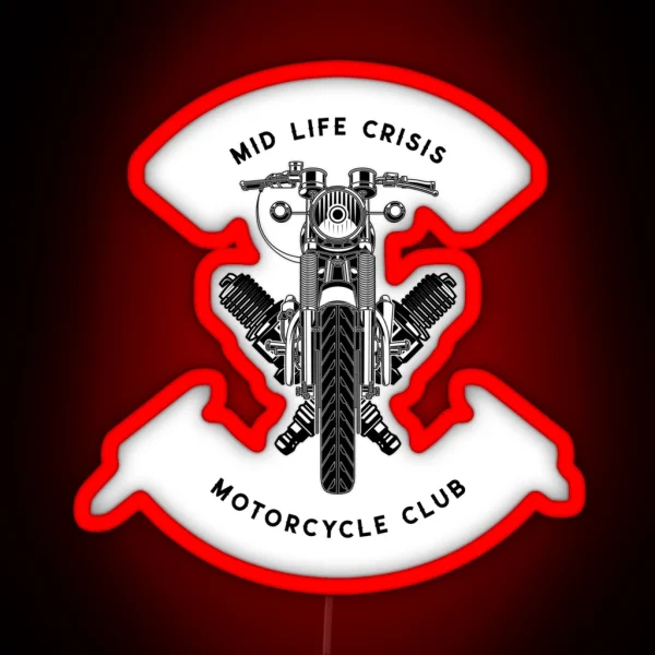 Mid Life Crisis Motorcycle Club RGB Neon Sign