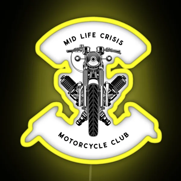 Mid Life Crisis Motorcycle Club RGB Neon Sign