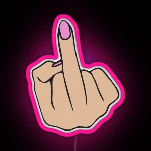 Middle Finger RGB Neon Sign