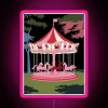 Neon Carousel Nostalgia in Vibrant Pink and Red RGB Neon Sign.
