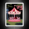Neon Pink, Red, and White Carousel Sign with Midnight RGB Lighting - Nostalgia Vibes