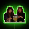 RGB Neon Sign Displaying Midnight Margaritas in Green