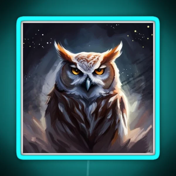 Midnight Owl RGB Neon Sign