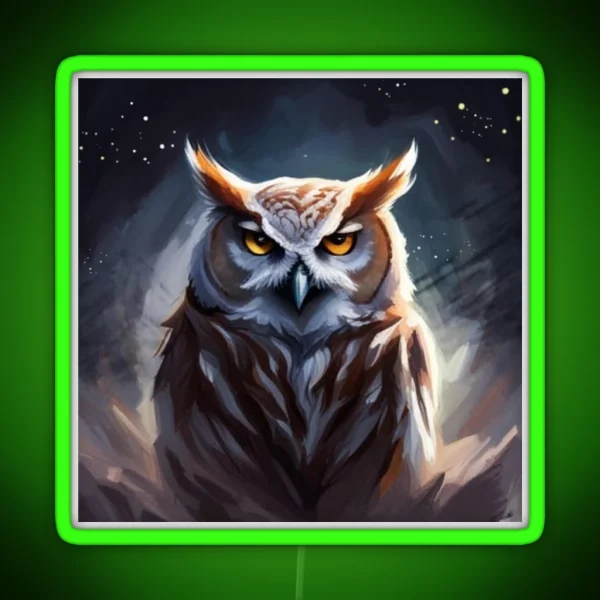 Midnight Owl RGB Neon Sign