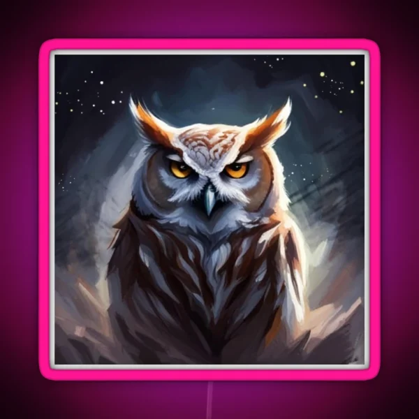 Midnight Owl RGB Neon Sign