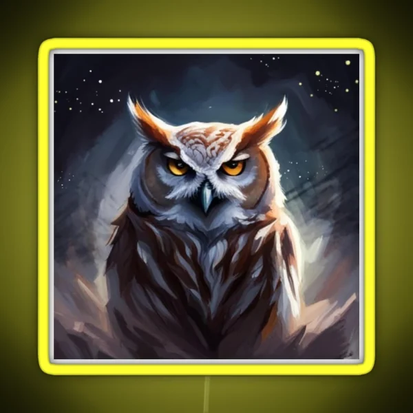 Midnight Owl RGB Neon Sign