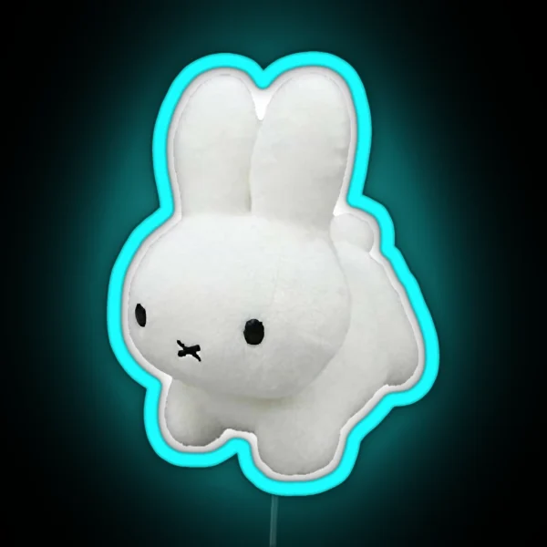 Miffy Plushie RGB Neon Sign