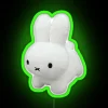Miffy Plushie Neon RGB Sign - Green (Image/Graphic)