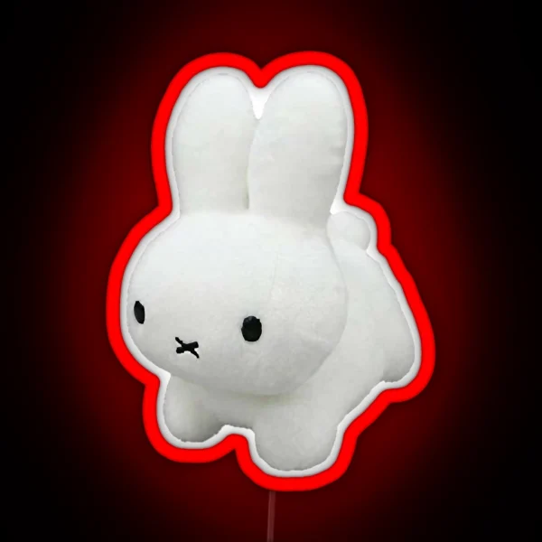 Miffy Plushie RGB Neon Sign