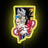 Migatte no SSJ4 RGB neon sign with a yellow color scheme.