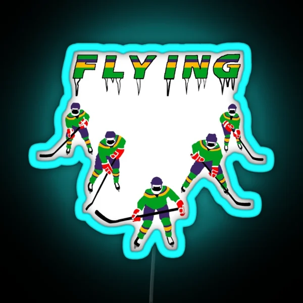 Mighty Ducks Flying V RGB Neon Sign
