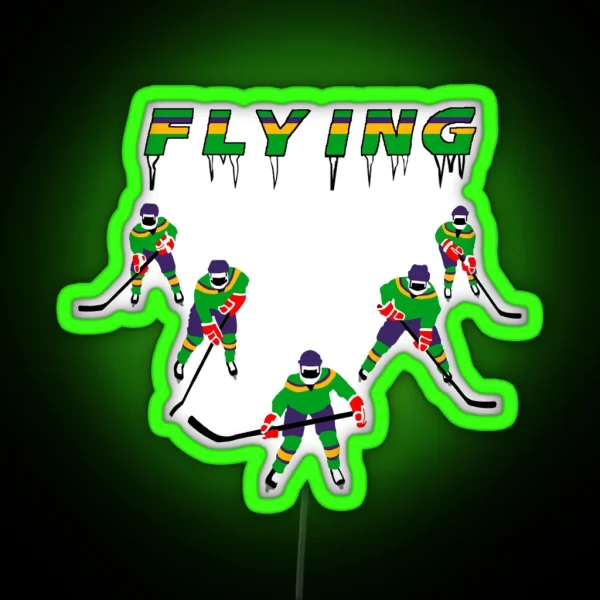 Mighty Ducks Flying V RGB Neon Sign