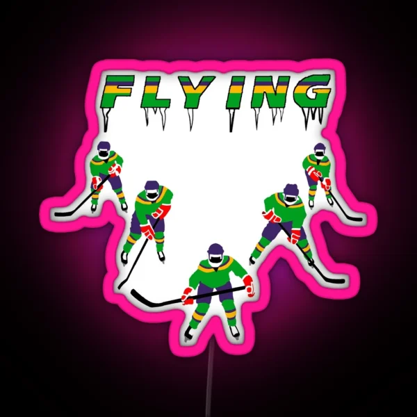 Mighty Ducks Flying V RGB Neon Sign