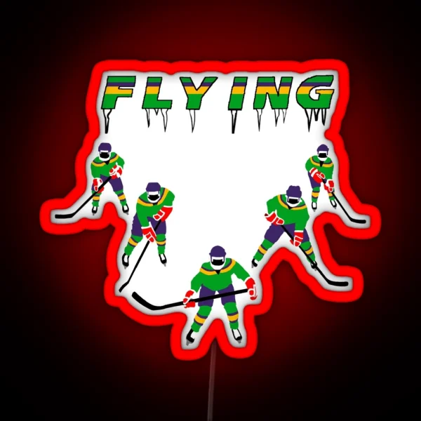 Mighty Ducks Flying V RGB Neon Sign