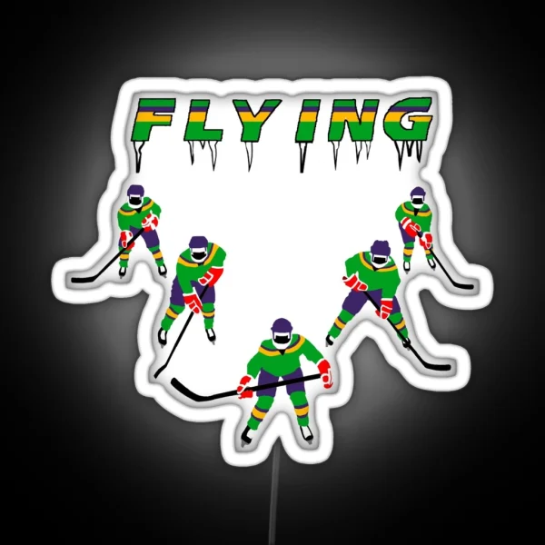 Mighty Ducks Flying V RGB Neon Sign