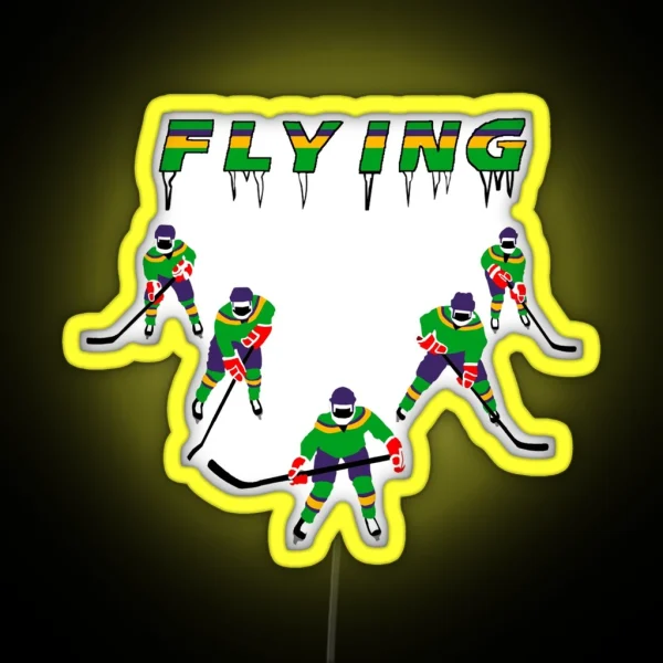 Mighty Ducks Flying V RGB Neon Sign