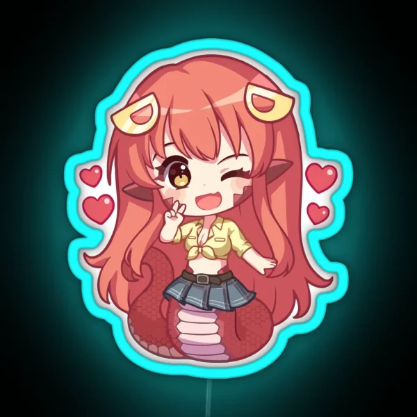 Miia Chibi RGB Neon Sign