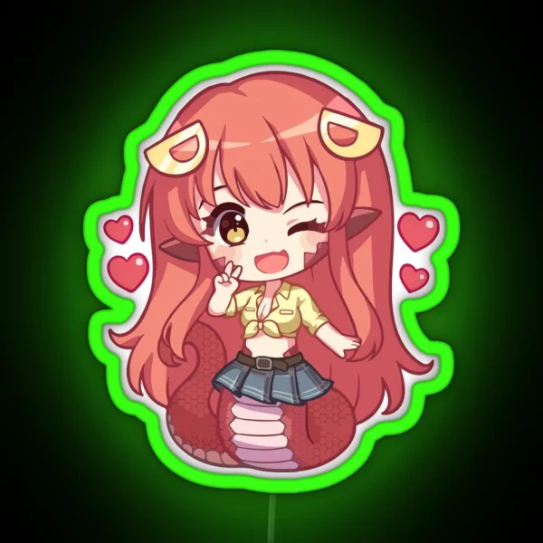 Miia Chibi RGB Neon Sign