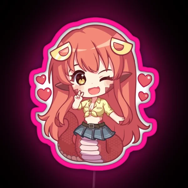 Miia Chibi RGB Neon Sign