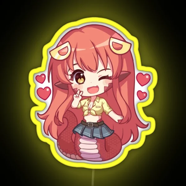 Miia Chibi RGB Neon Sign