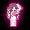 Mikan Tsumiki RGB neon sign with a pink glow.